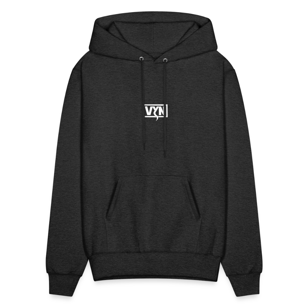 VYN Men's Hoodie white logo - charcoal grey