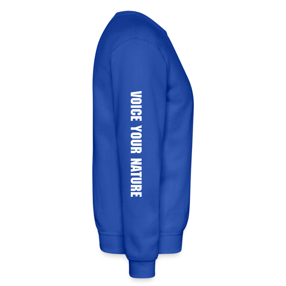 VYN Crewneck Sweatshirt (white logo) - royal blue