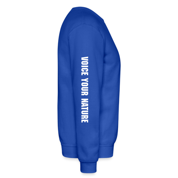 VYN Crewneck Sweatshirt (white logo) - royal blue