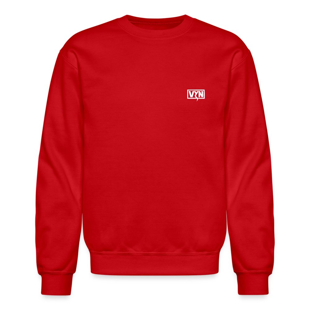 VYN Crewneck Sweatshirt (white logo) - red