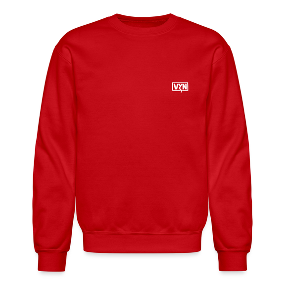 VYN Crewneck Sweatshirt (white logo) - red