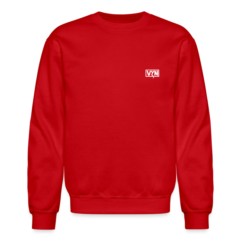 VYN Crewneck Sweatshirt (white logo) - red