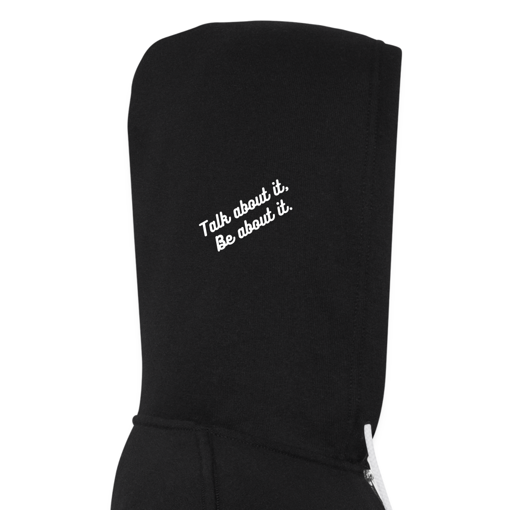 VYN “Early Riser (talk about it, be about it…)”  Full zip Unisex Hoodie - black