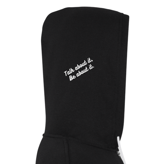VYN “Early Riser (talk about it, be about it…)”  Full zip Unisex Hoodie - black