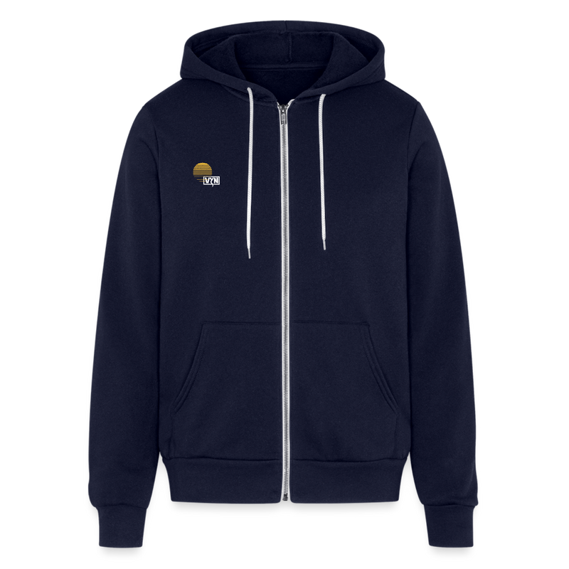 VYN “Early Riser (talk about it, be about it…)”  Full zip Unisex Hoodie - navy
