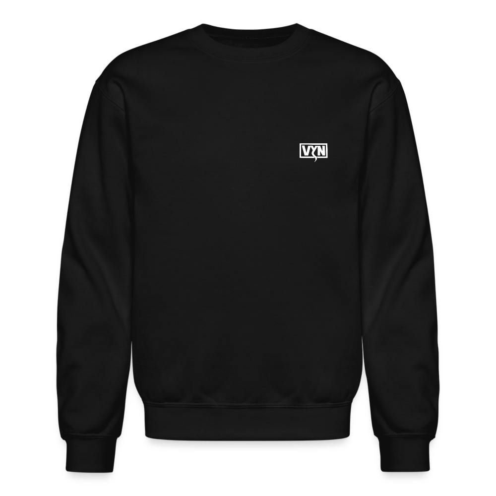 VYN Crewneck Sweatshirt (white logo) - black