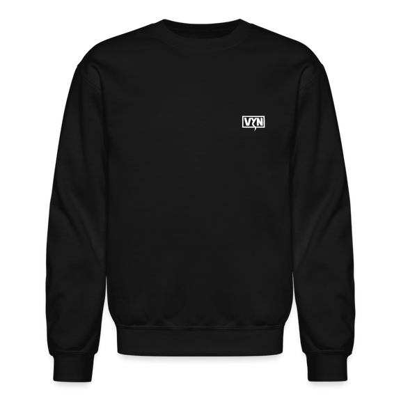 VYN Crewneck Sweatshirt (white logo) - black