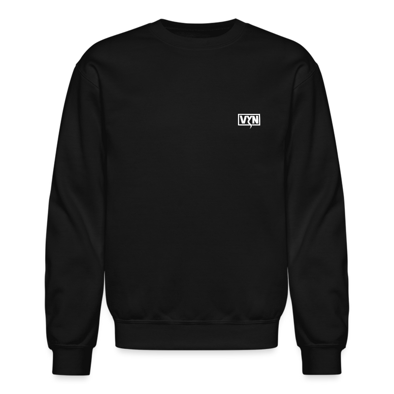 VYN Crewneck Sweatshirt (white logo) - black