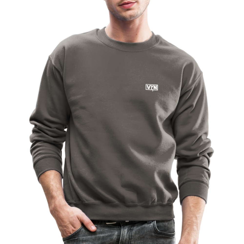 VYN Crewneck Sweatshirt (white logo) - asphalt gray
