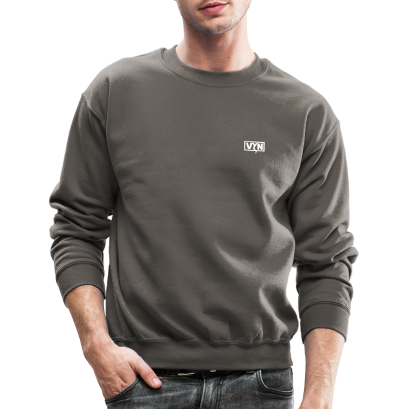 VYN Crewneck Sweatshirt (white logo) - asphalt gray