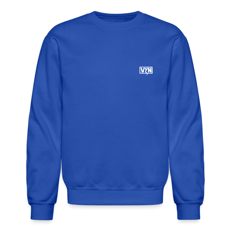 VYN Crewneck Sweatshirt (white logo) - royal blue