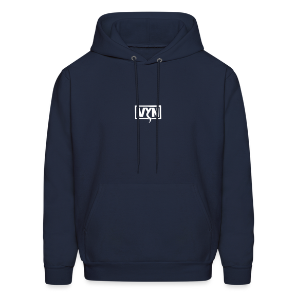 VYN Men's Hoodie white logo - navy