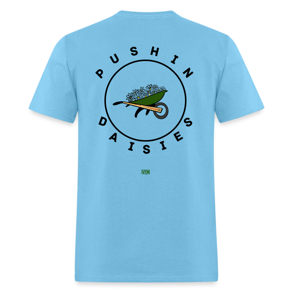 VYN Pushin Daisies Unisex Tee - aquatic blue