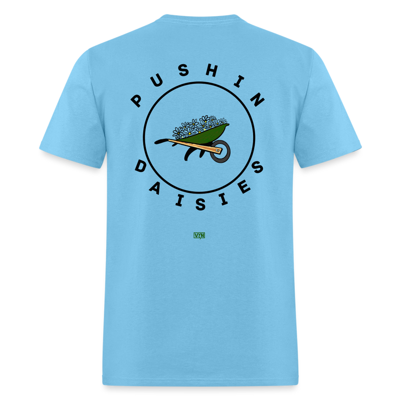 VYN Pushin Daisies Unisex Tee - aquatic blue