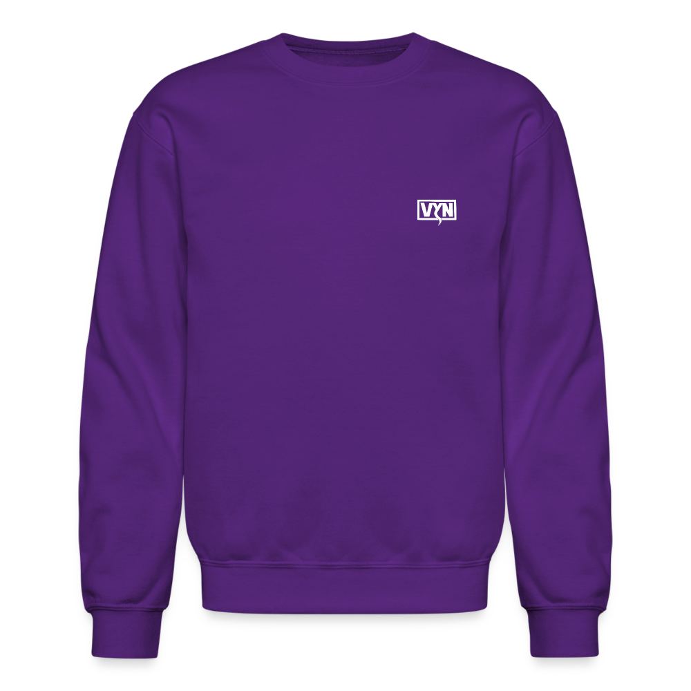 VYN Crewneck Sweatshirt (white logo) - purple