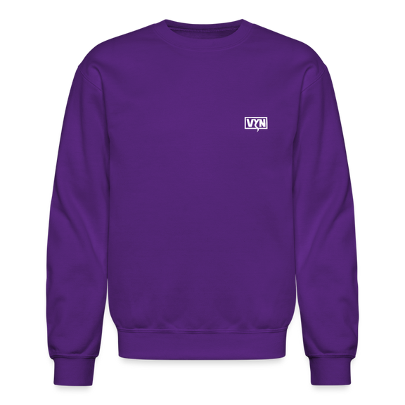 VYN Crewneck Sweatshirt (white logo) - purple