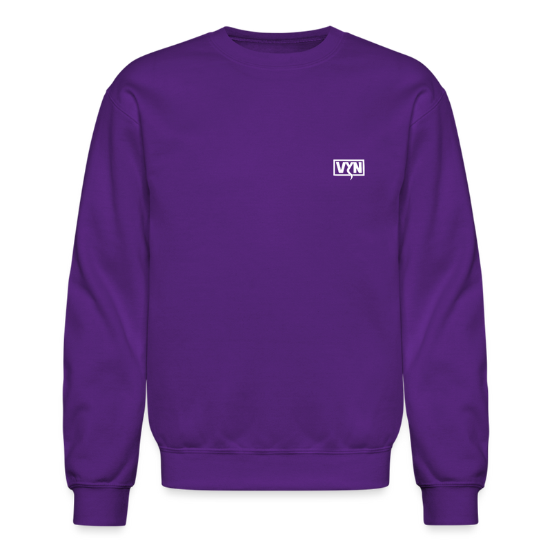 VYN Crewneck Sweatshirt (white logo) - purple