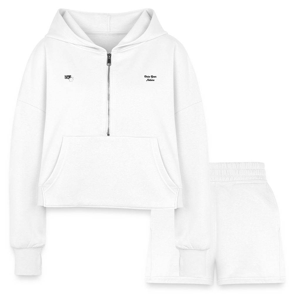 VYN Women’s  “Hop In” Activewear Top/Bottoms set - white